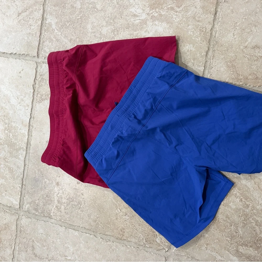 Set of 2 TUFF ATHLETICS Shorts - SIZE SMALL Blue, and Pink - Picture 1 of 3
